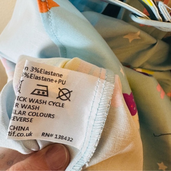 ModCloth Collectif Light Blue Dress with Multicolored Cats Motif - Picture 4 of 9